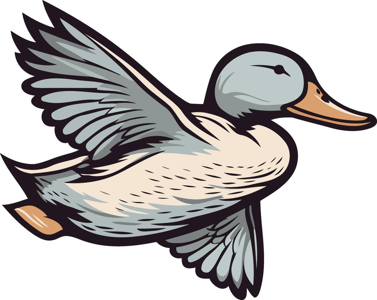 Flying Duck Illustration vector