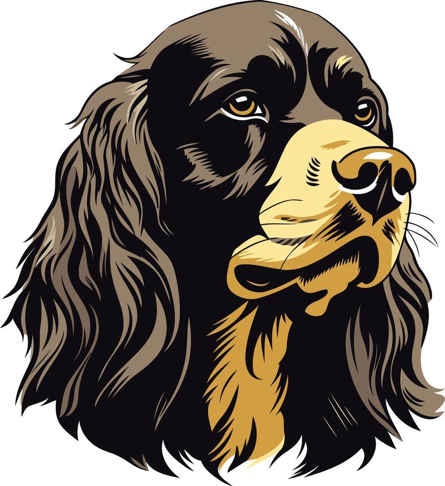 A striking illustration of a german shorthaired pointer dog, rendered in a bold and detailed style vector