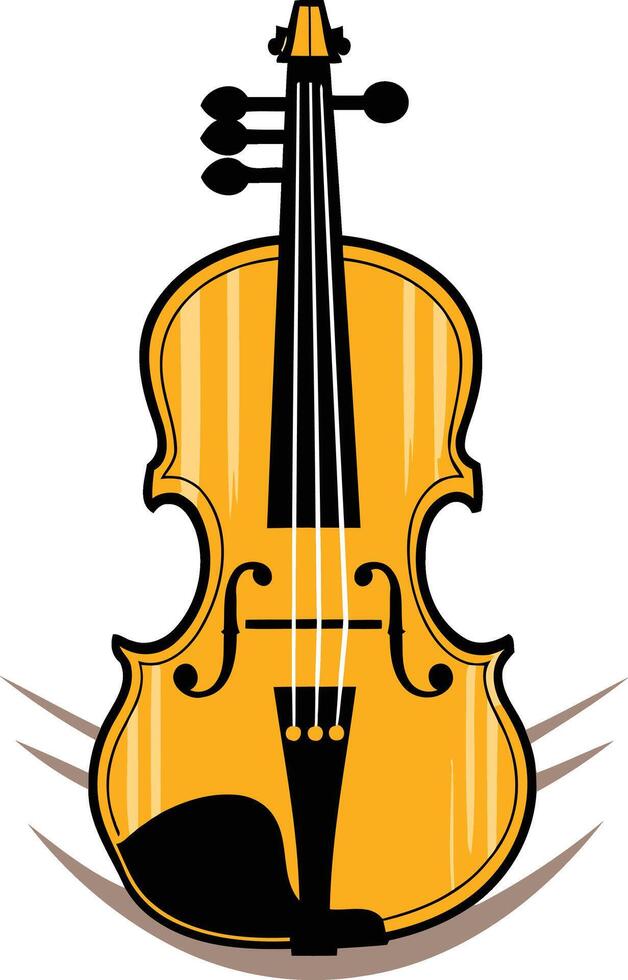 A simple yet elegant illustration of a violin, perfect for music-related projects vector