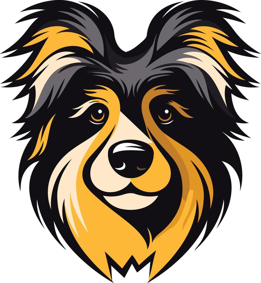 Cartoon Illustration of a Papillon Dog vector