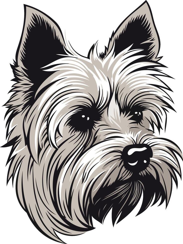 Yorkshire Terrier Portrait vector