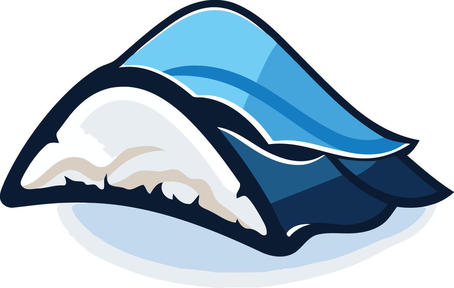 Abstract blue and white logo design vector