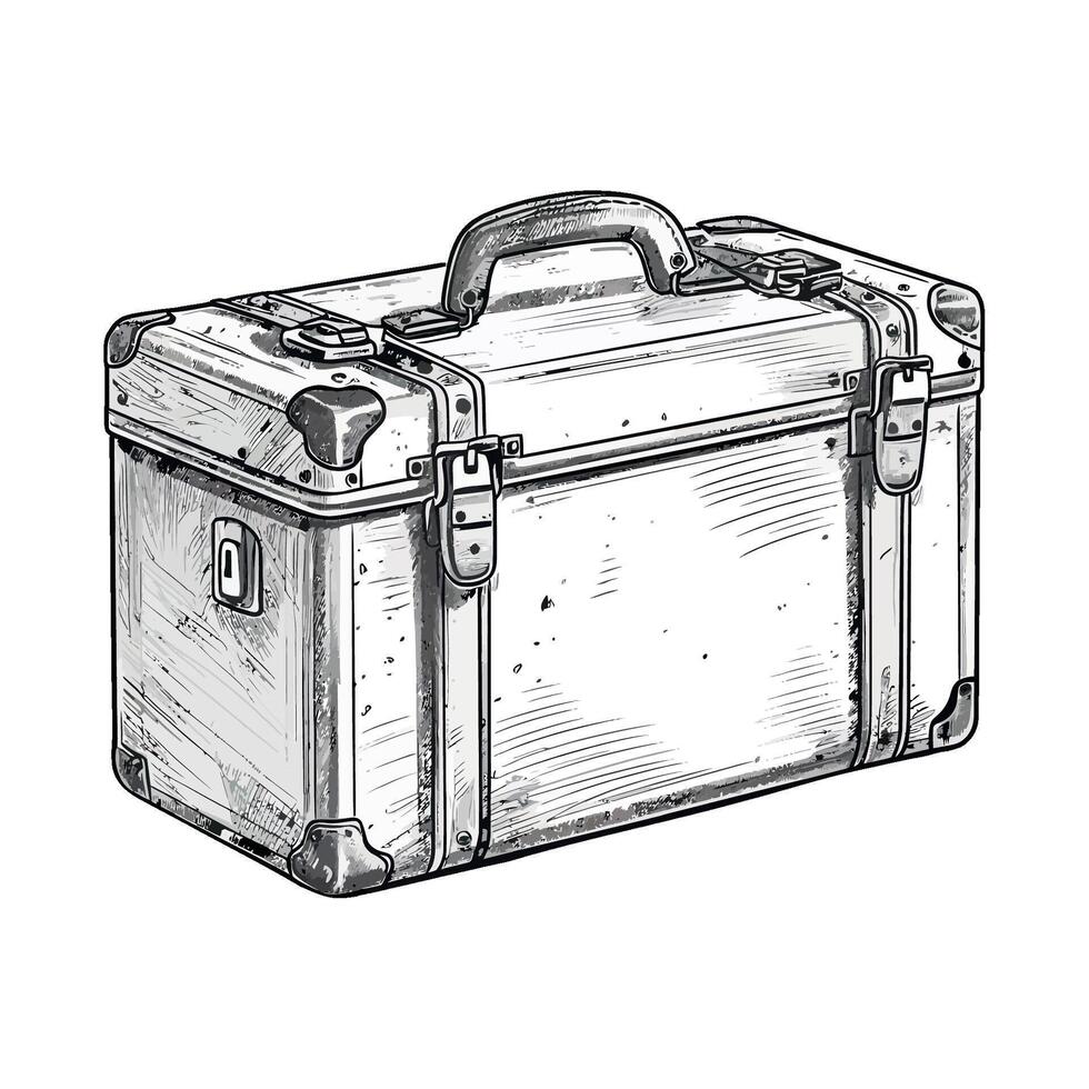 An illustration of a suitcase on a white background vector