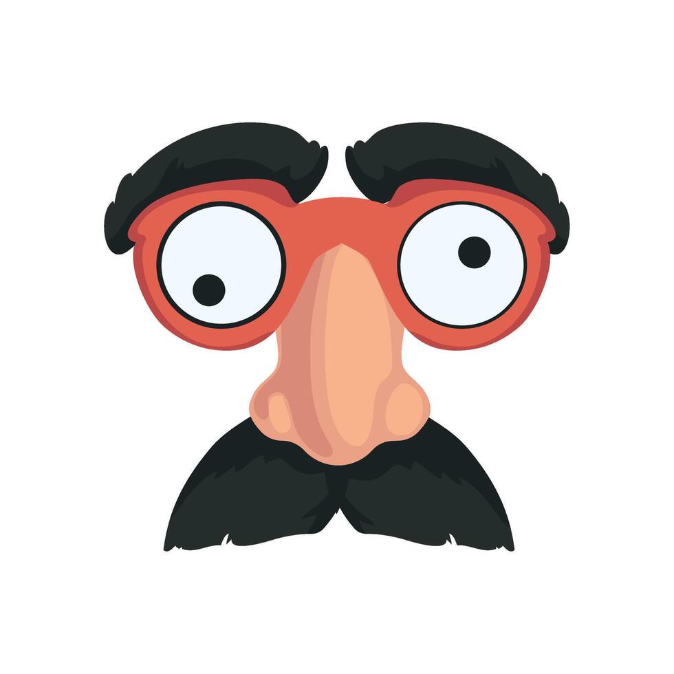 A cartoon man with glasses and a mustache vector