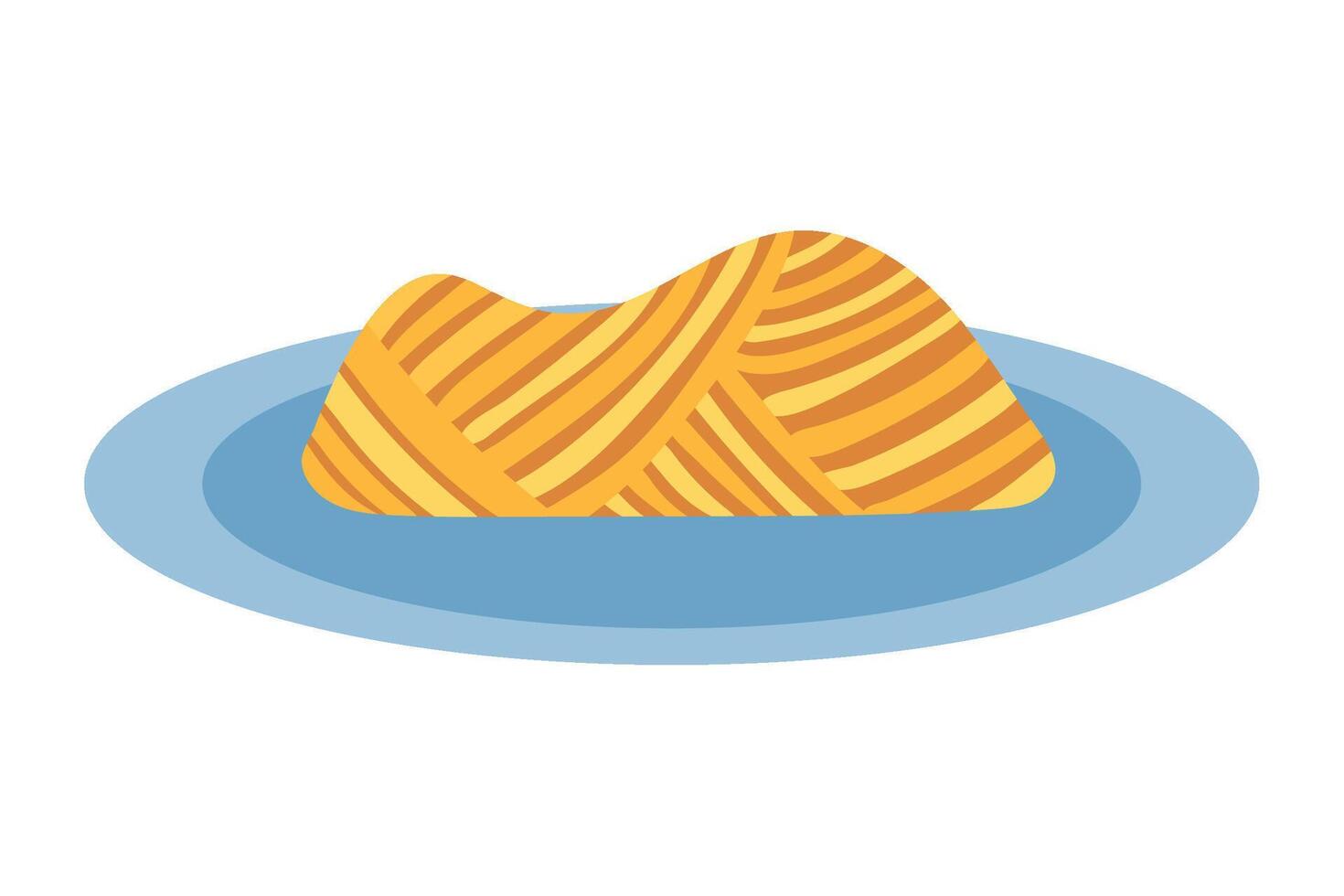 A piece of yarn on a plate icon vector