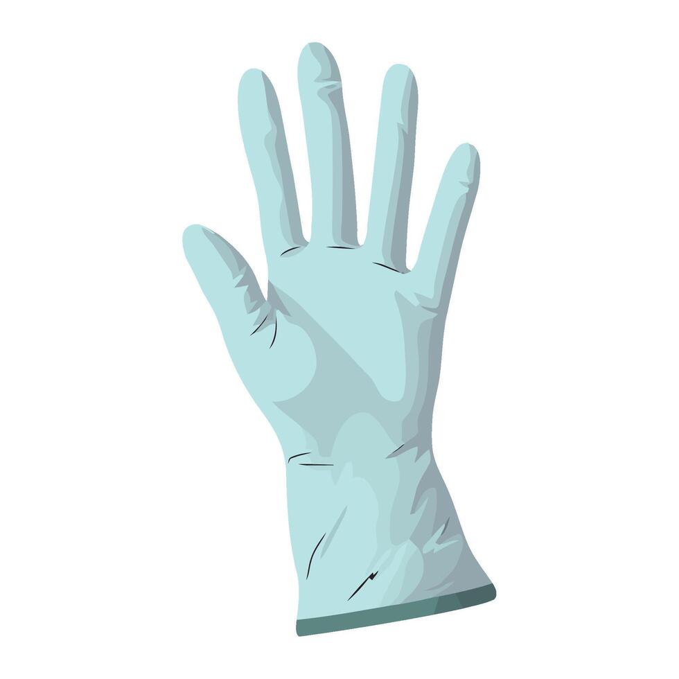 A glove with blue rubber on it vector