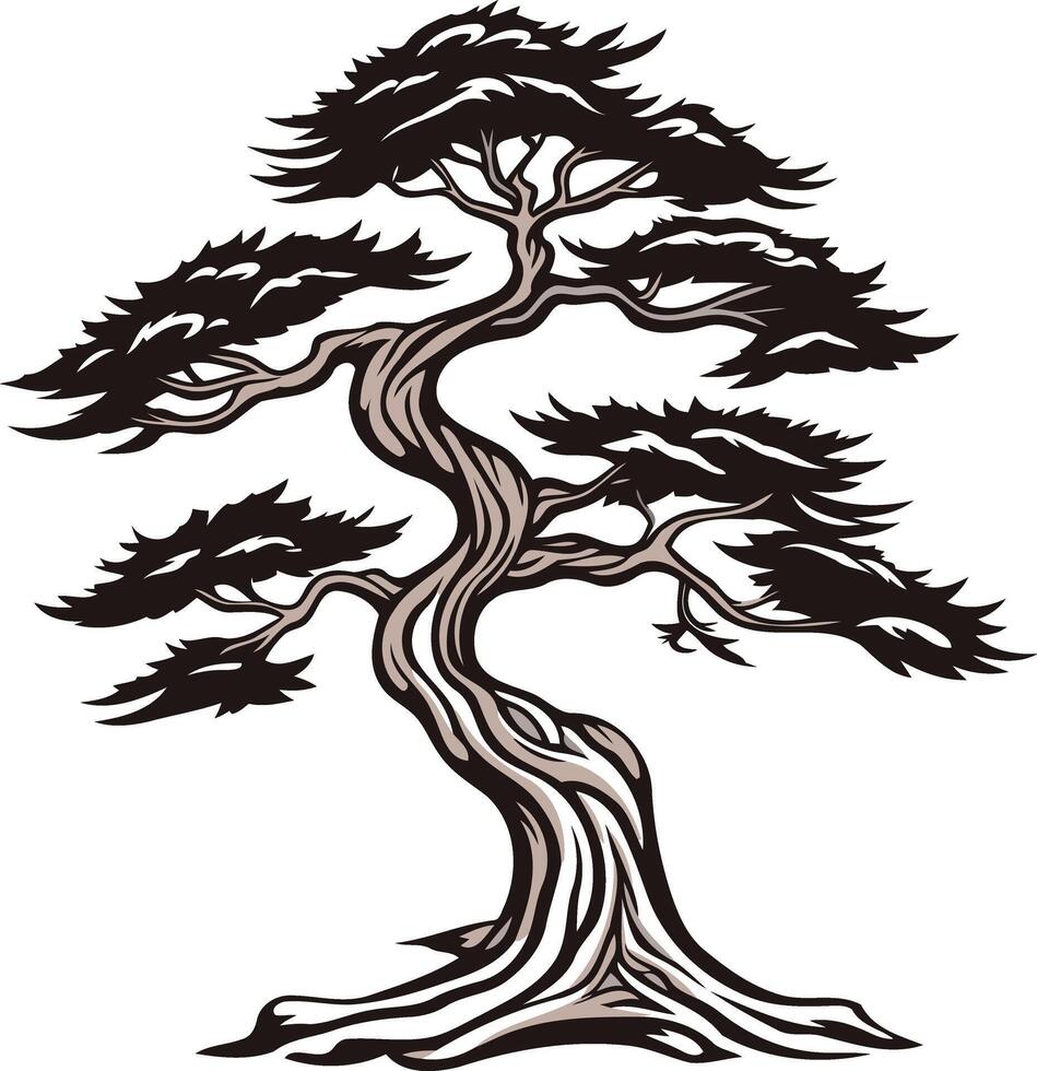 Bonsai Tree Illustration vector