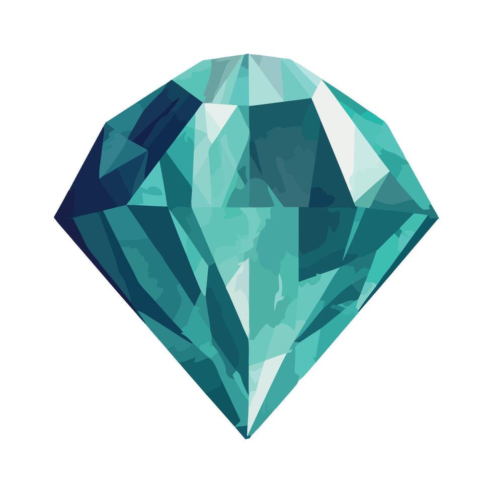 A diamond is shown in a low poly style vector