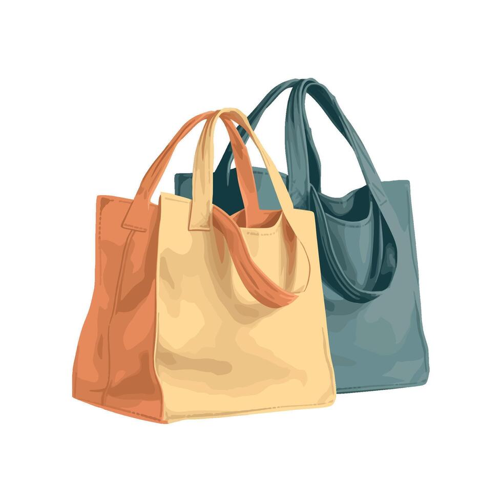 Two colorful bags on a white background vector