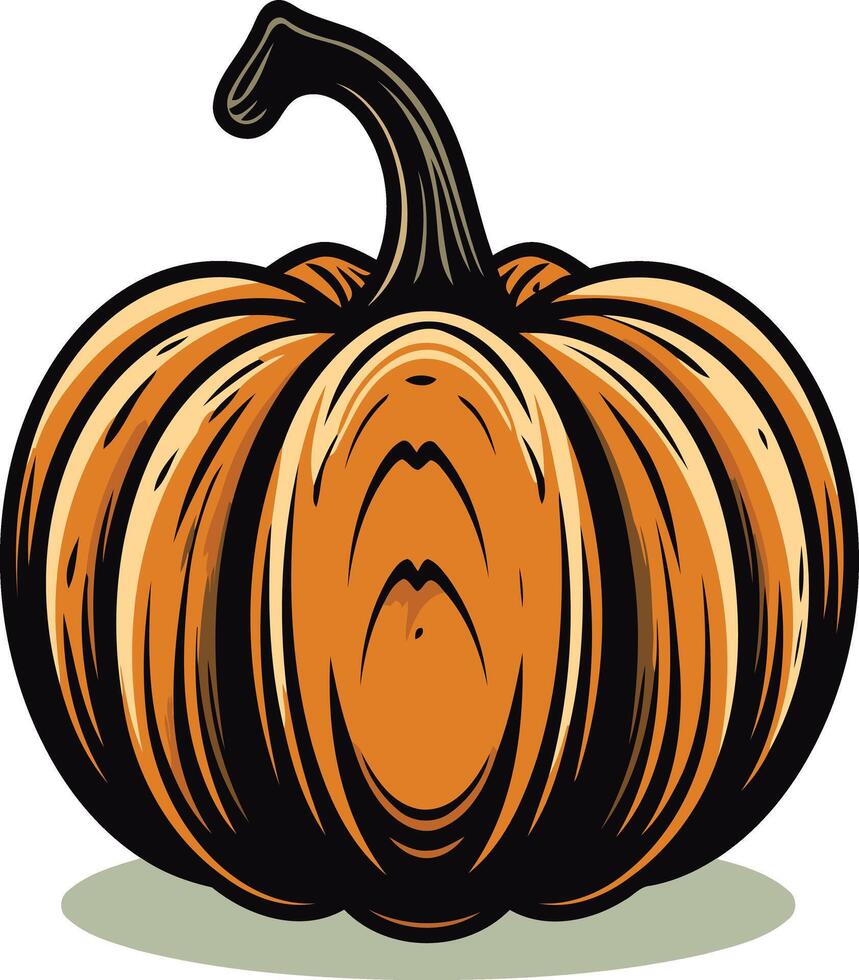 A Vibrant Illustration of a Pumpkin vector