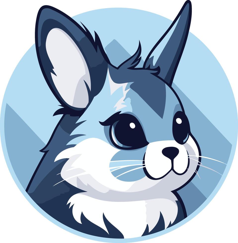 Cute cartoon bunny rabbit with big eyes, perfect for children's books, websites, and social media vector