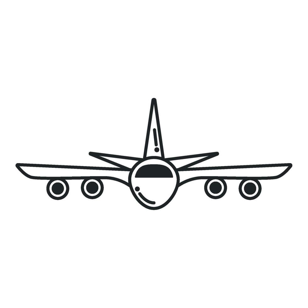 Airplane icon illustration on white background vector