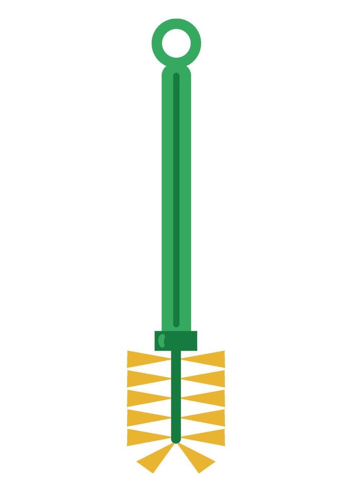 A green rake with a handle on it vector
