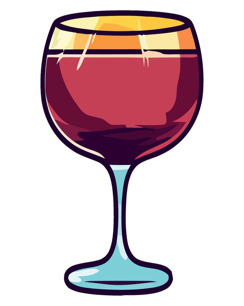 Wine glass illustration vector