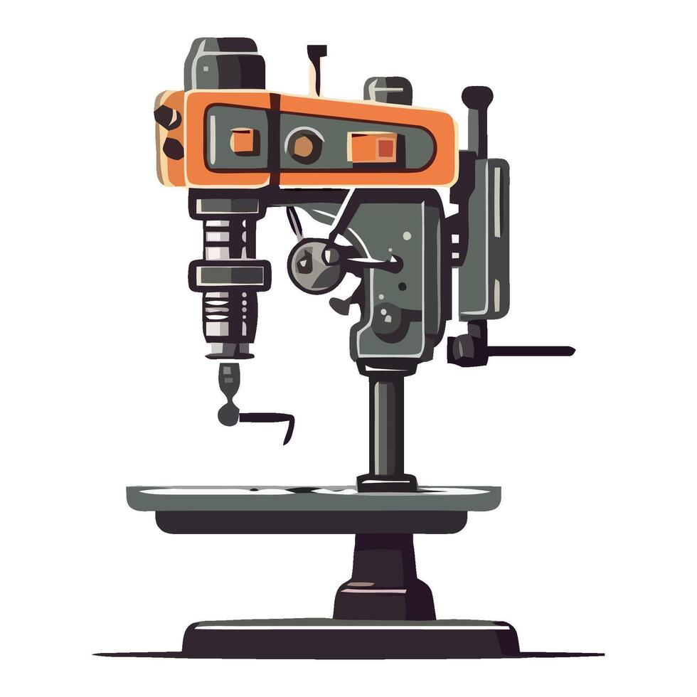 Drill machine illustration vector