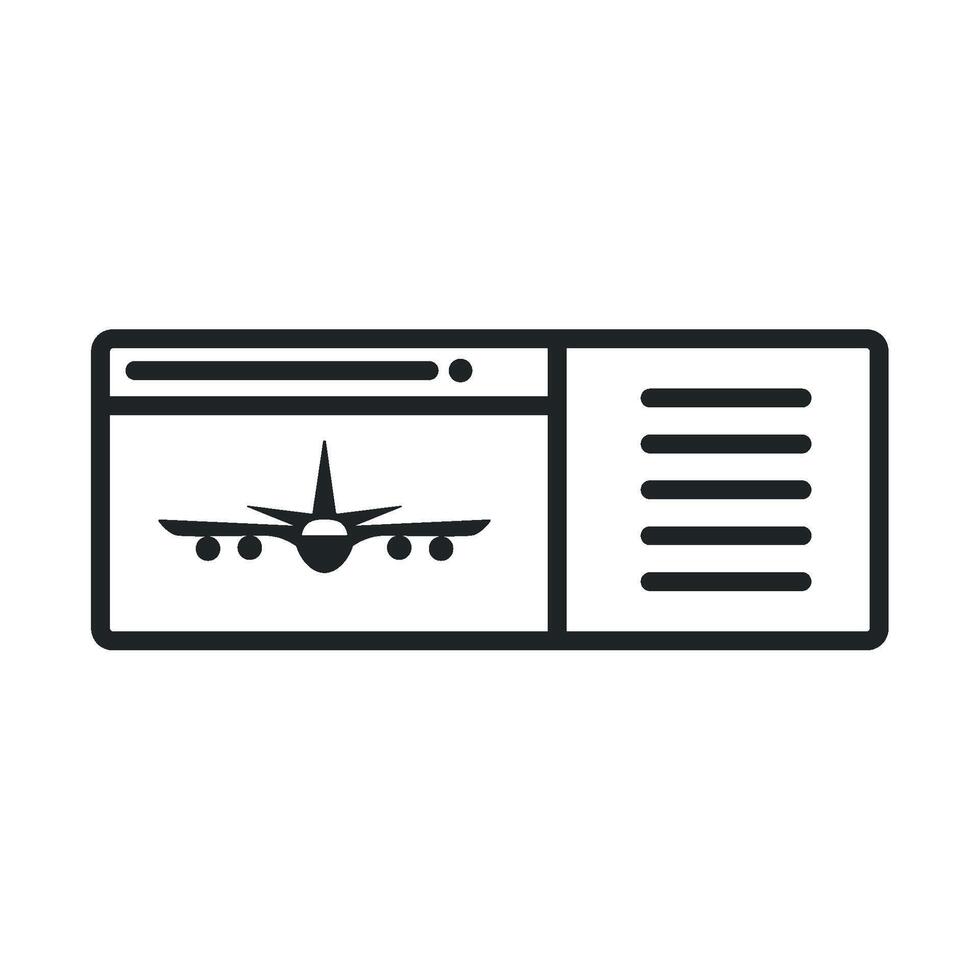 Airplane icon on white background, illustration vector