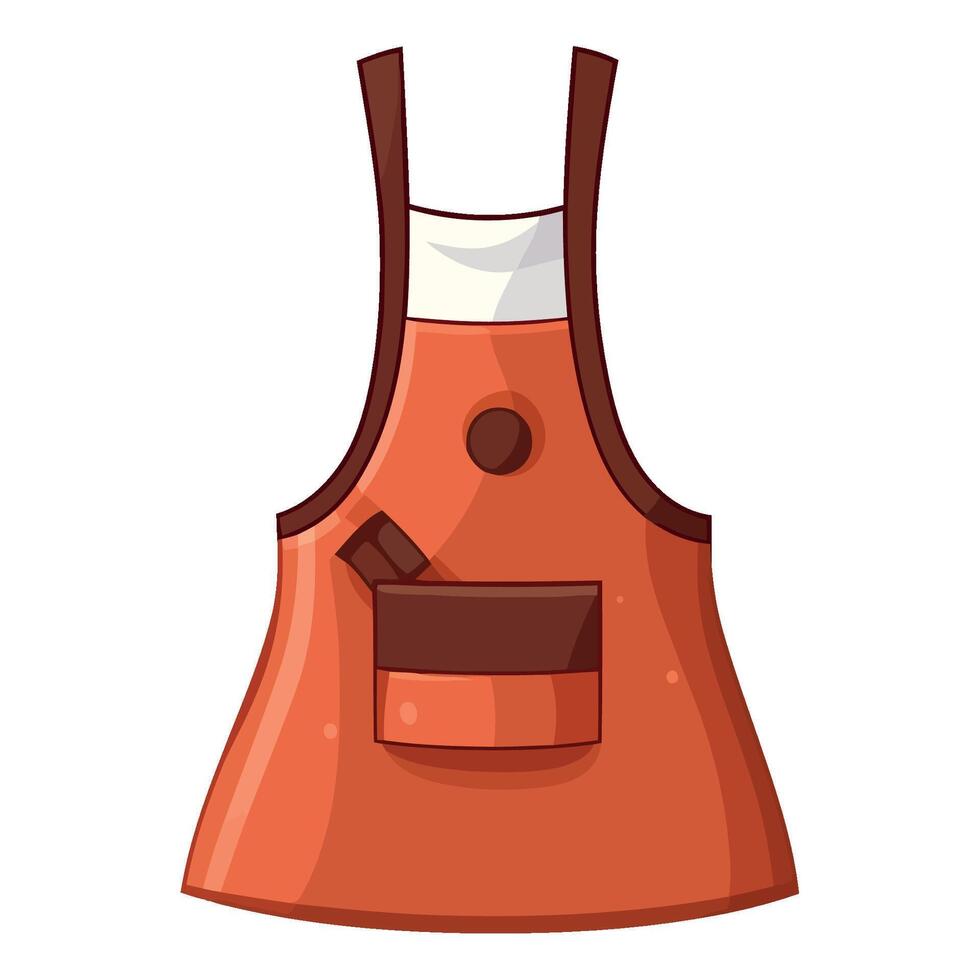 An apron with a pocket on the front vector