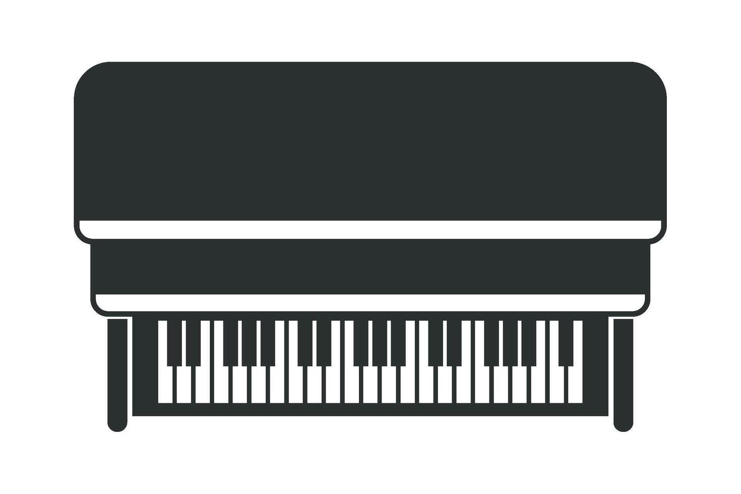 Piano icon isolated on white background vector