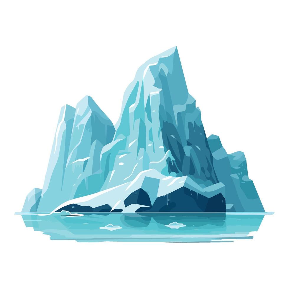 Iceberg in the arctic, illustration vector