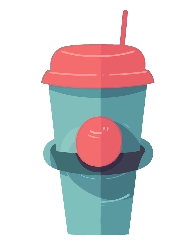 A cup with a red ball in it vector