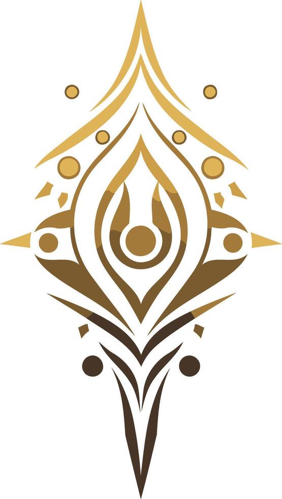 Abstract Golden Design with Geometric Shapes vector