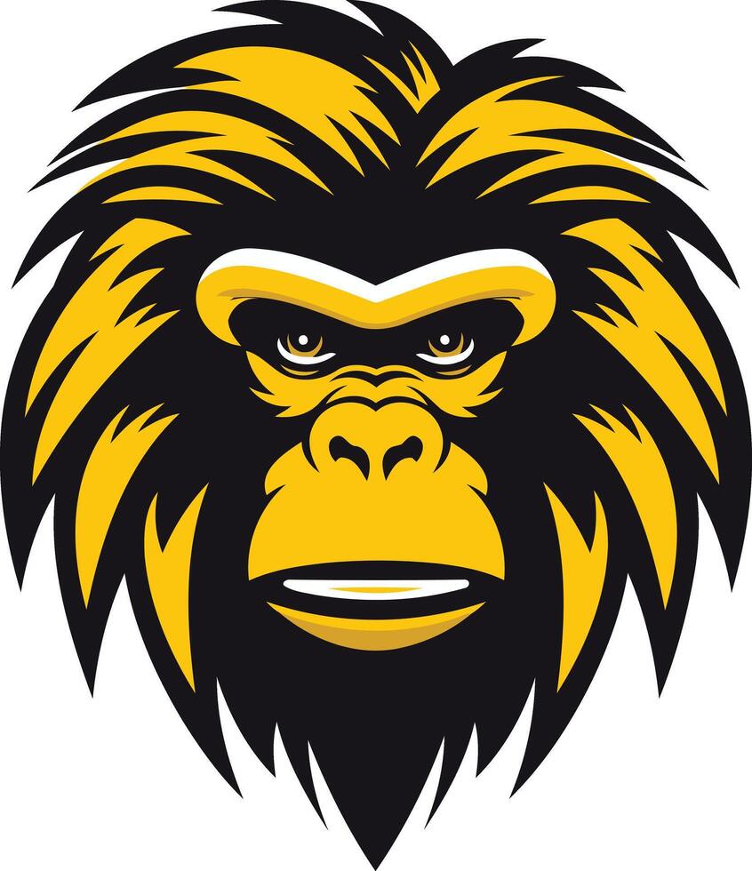 A bold and fierce gorilla face logo, perfect for a sports team, brand, or organization seeking a powerful and distinctive image vector
