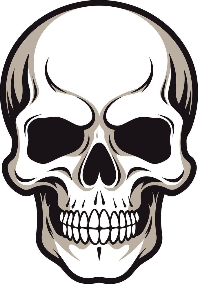 element Illustration of a Human Skull vector