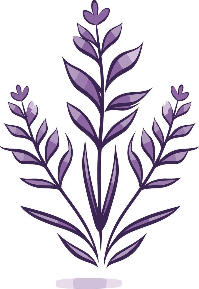 Stylized Lavender Bouquet Illustration vector