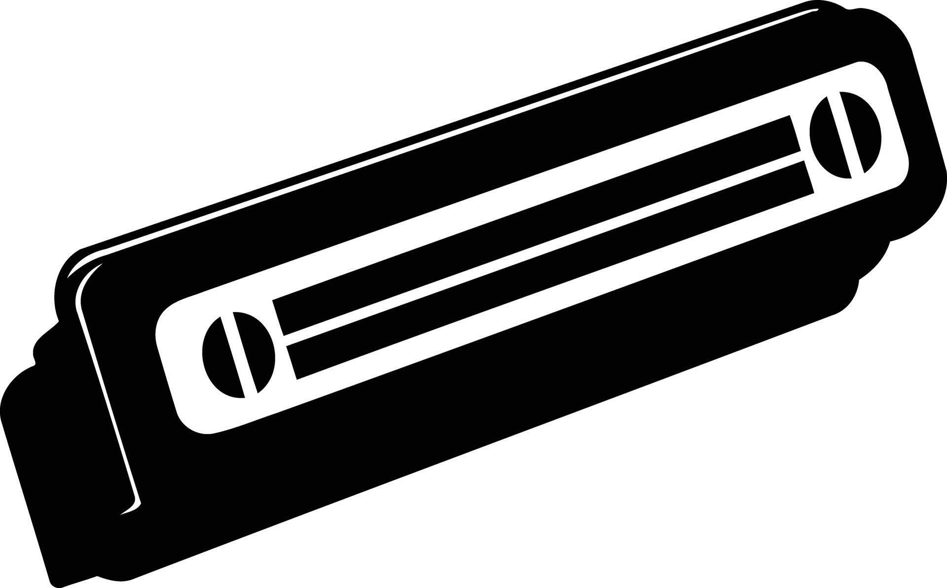 Simple minimalist black and white icon of a vintage car radio 49432746
