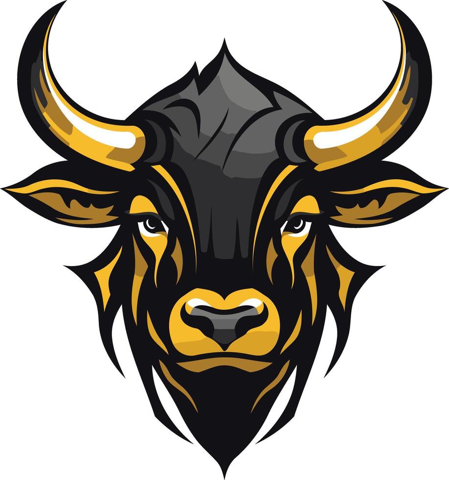 Bold and powerful bull mascot logo, perfect for sports teams, businesses, and branding vector