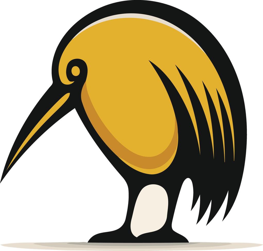 A stylized illustration of a kiwi bird, a national symbol of new zealand vector