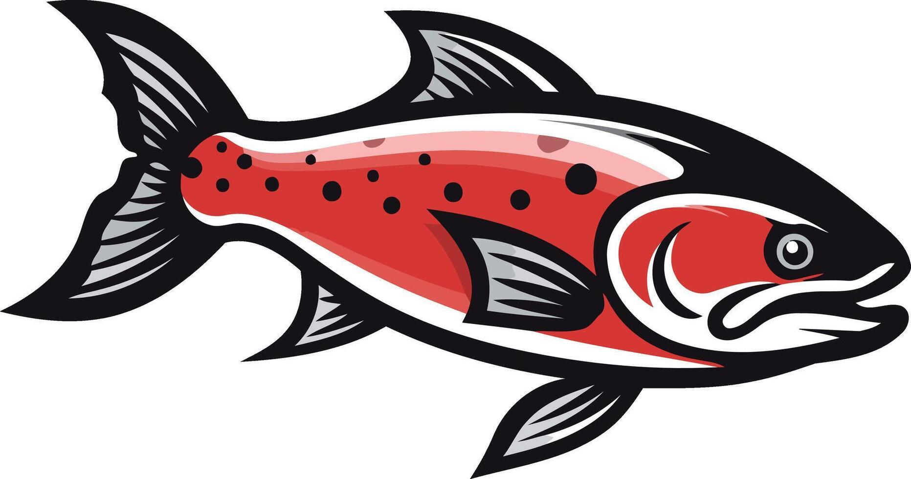 Red Salmon Illustration vector