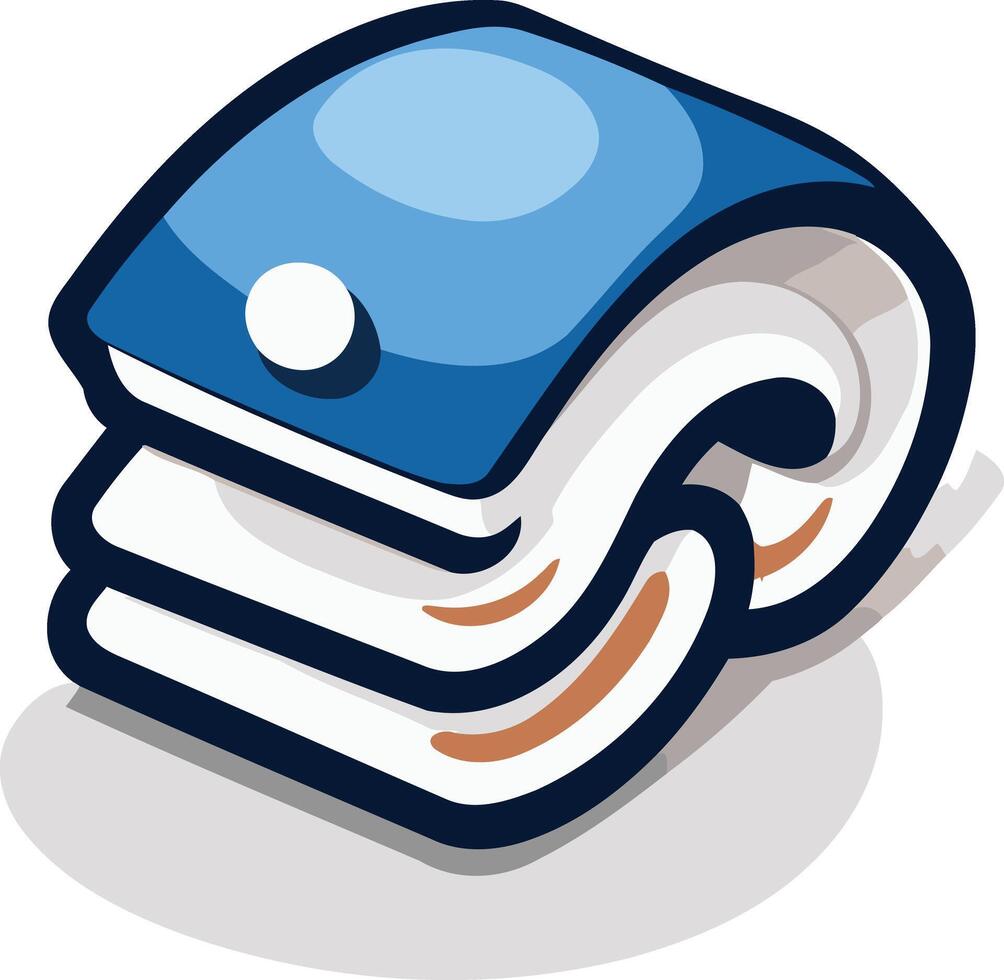 Cartoon Illustration of a Blue Wallet vector