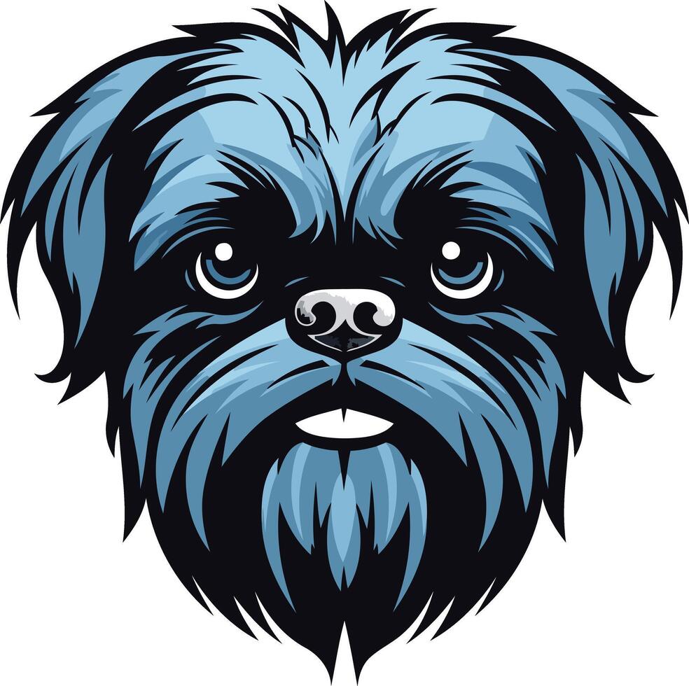 Blue Brussels Griffon Dog Illustration vector