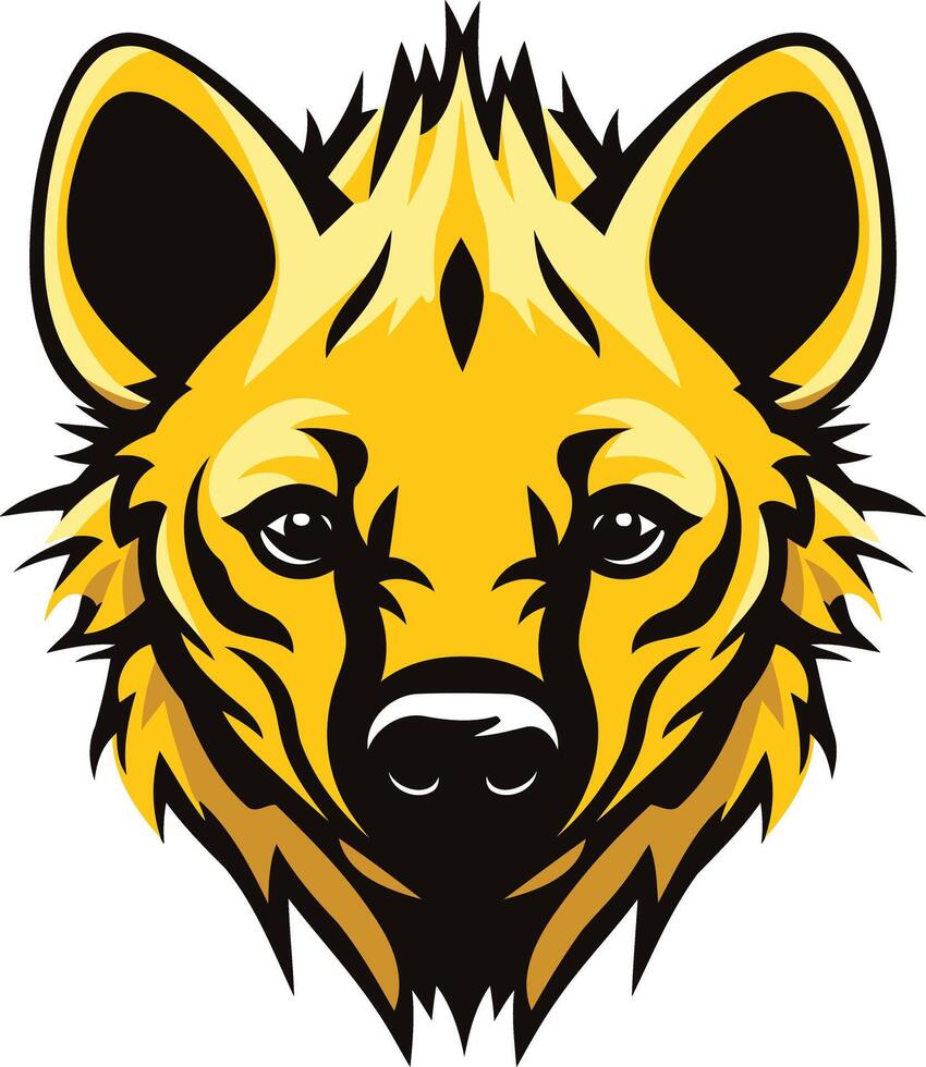 Fierce and powerful, this stylized hyena head logo is perfect for a sports team, business, or brand needing a bold and memorable symbol vector