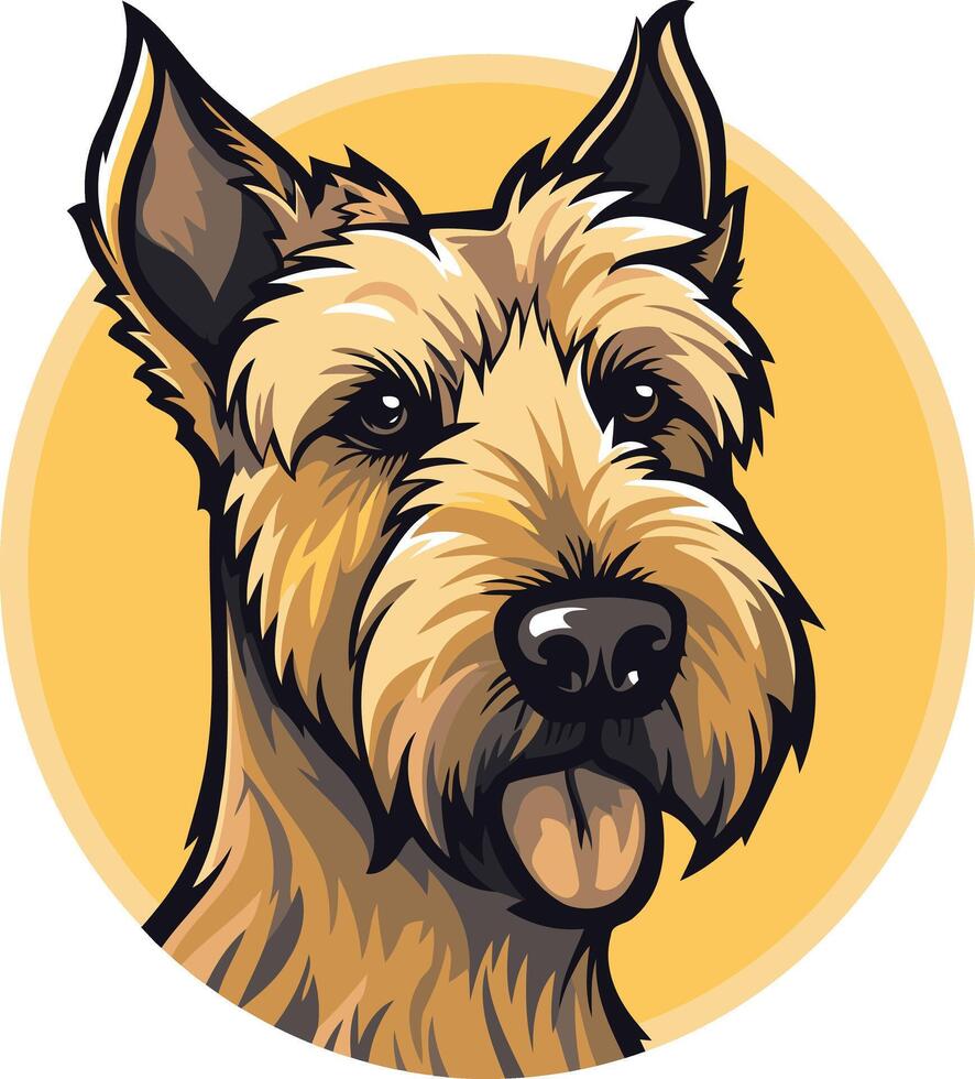 Cute cartoon illustration of a cairn terrier dog with a friendly smile vector