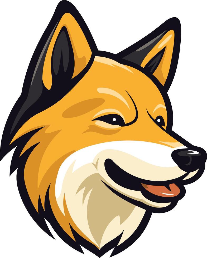 A friendly and approachable cartoon fox mascot, perfect for branding or merchandise vector