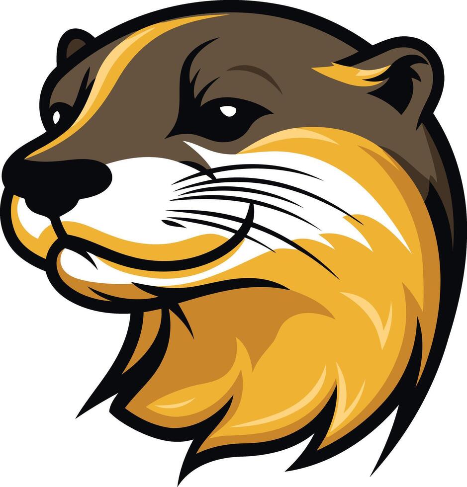 A friendly cartoon otter mascot, perfect for kids' books, logos, and branding vector