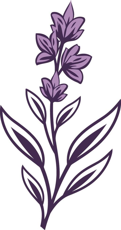 Purple Flower Illustration vector
