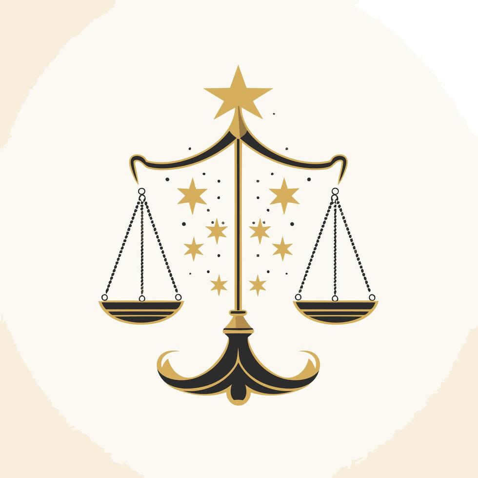 Astrological Symbol of Libra vector
