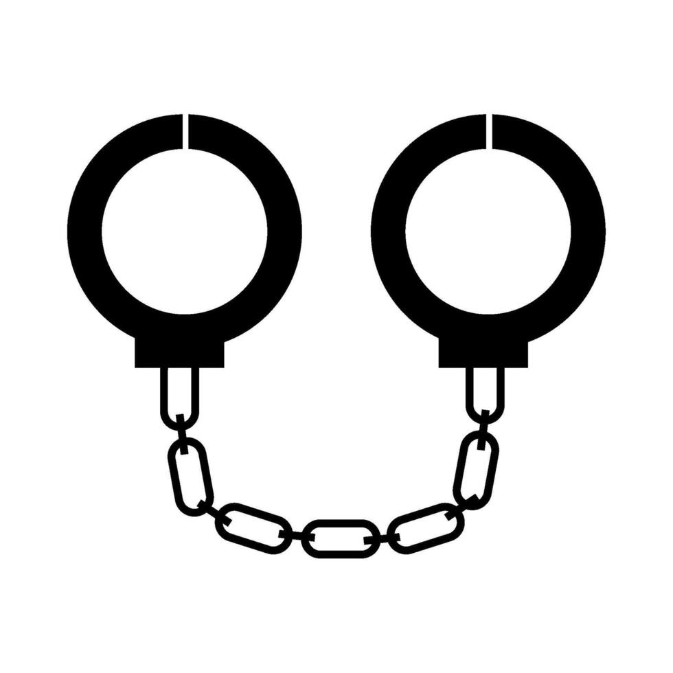 Handcuffs and chain icon illustration vector