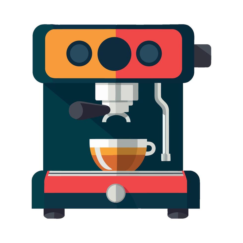 Coffee machine flat design illustration vector