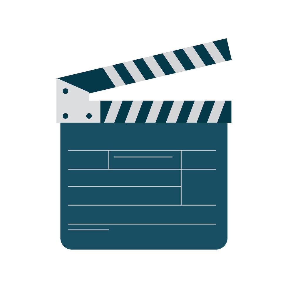A movie clapper icon on a white background vector