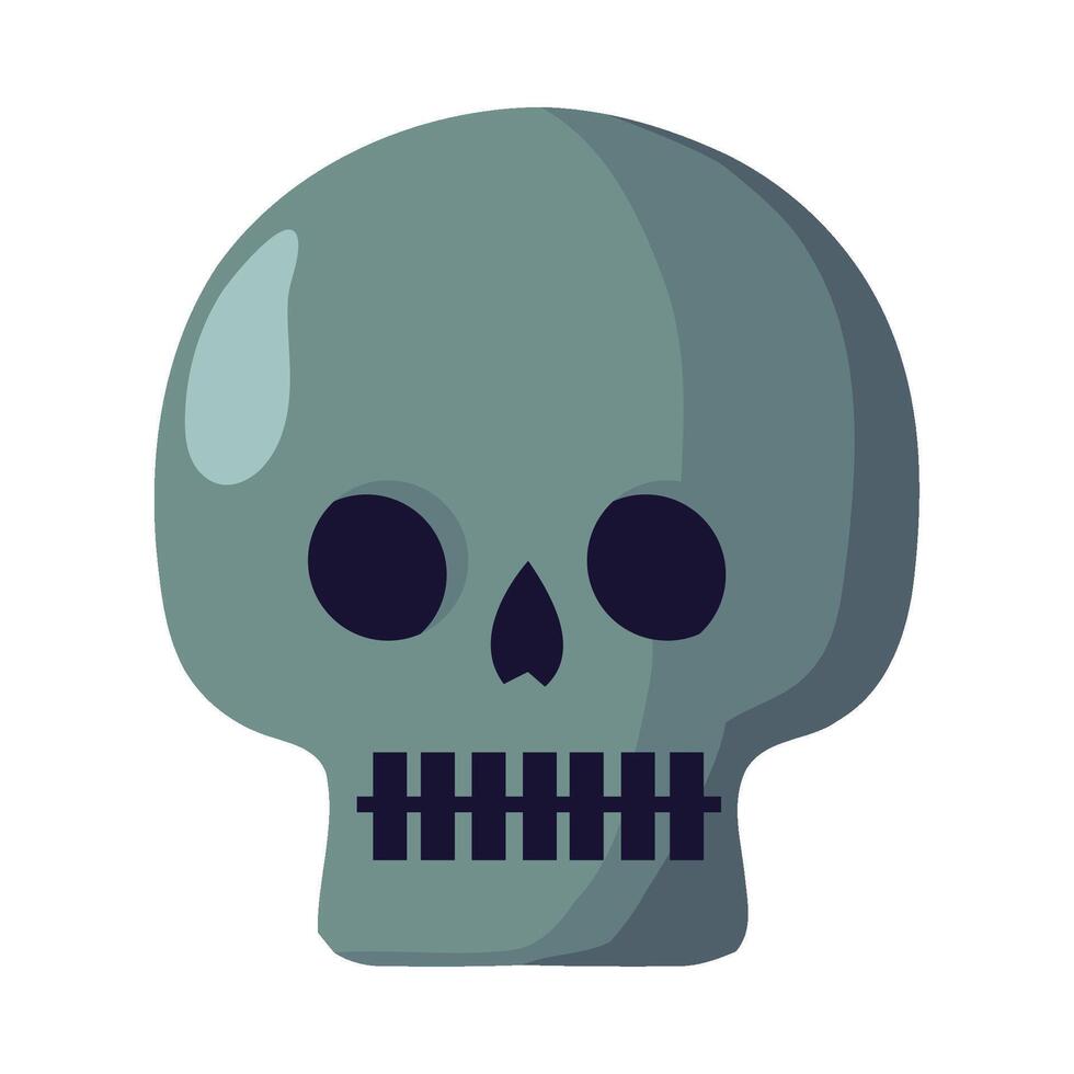 A skull with a black eye on a white background vector