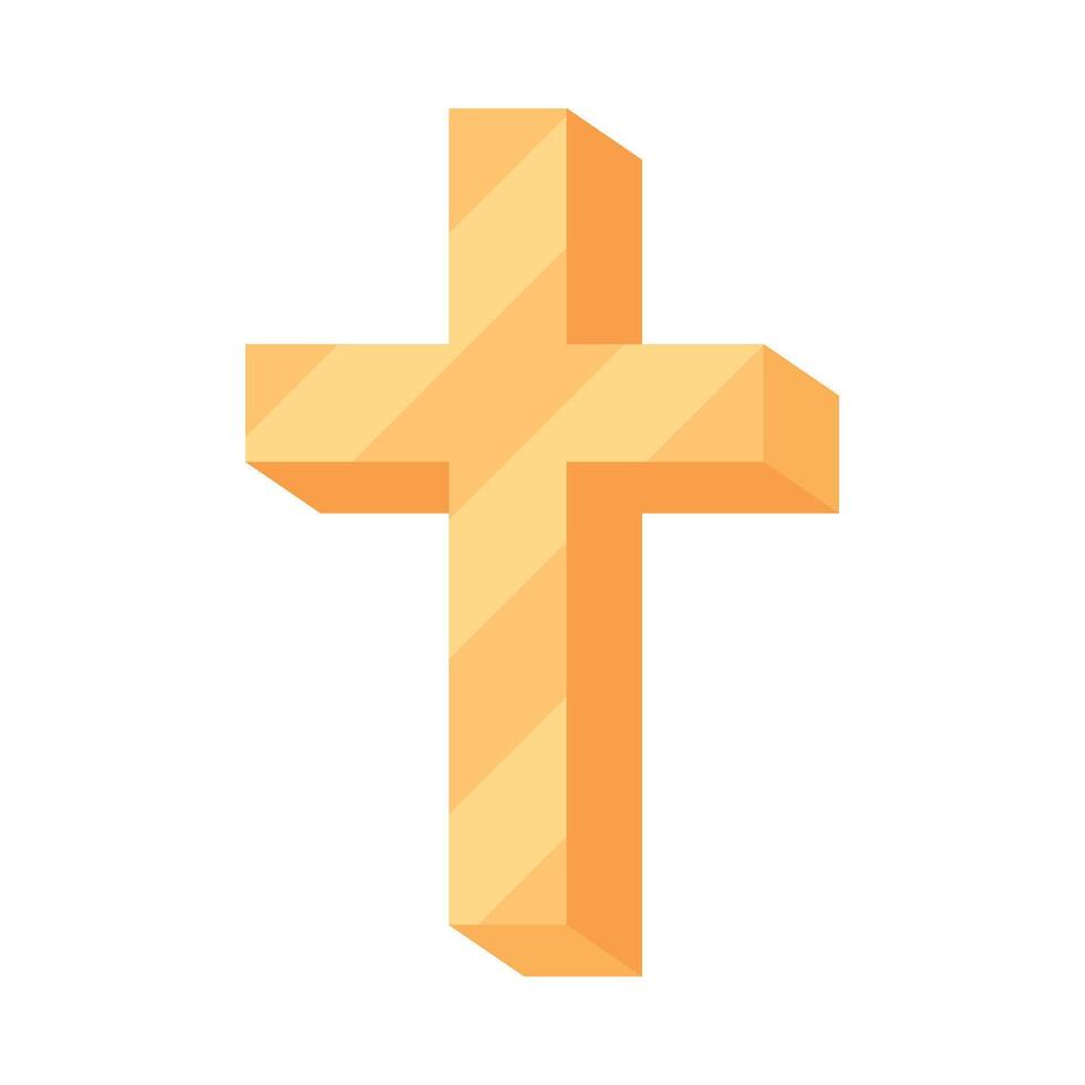 A cross icon in a flat style vector