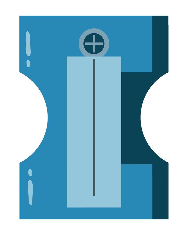 A blue and white icon of a battery vector