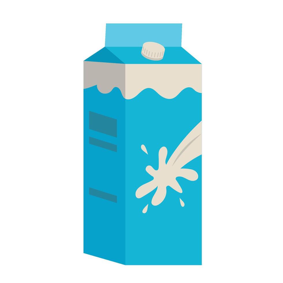 Carton of milk with splash illustration vector