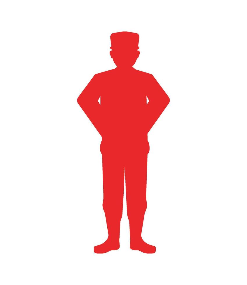 A silhouette of a man in a hat vector