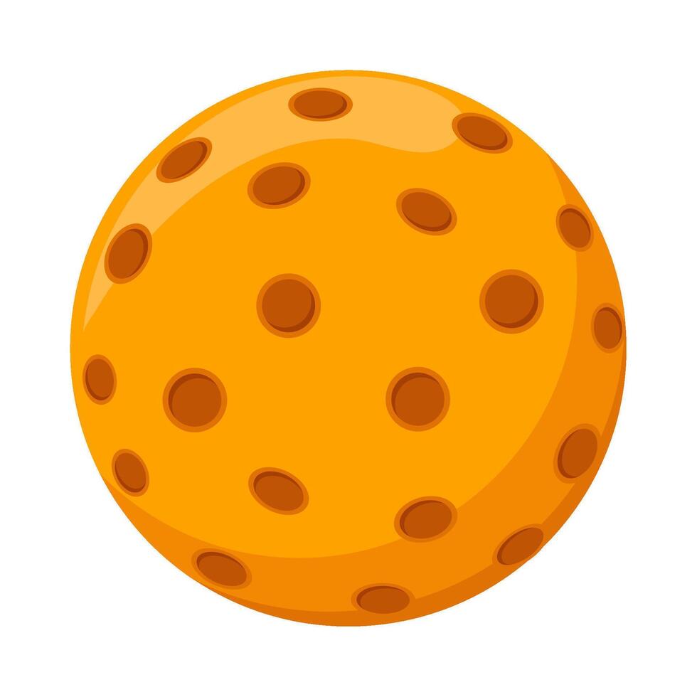 A cartoon orange ball with holes on it vector
