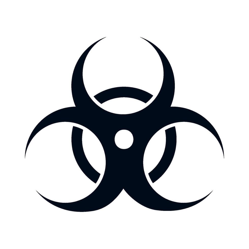 Biohazard symbol on white background vector